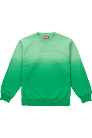 Supreme Sweathshirts & Hoodies, Herre, Grøn, XL, Grøn Dyp Halsudskæring Sweater