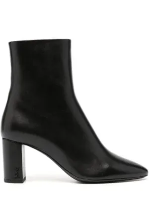 Saint Laurent Sko, Dame, Sort, 36 EU, Læder, Sort Læder Ankelstøvler