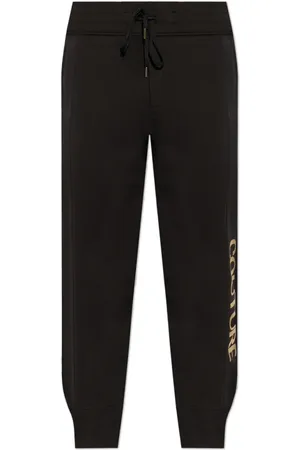 VERSACE Bukser, Herre, Sort, L, Bomuld, Sweatpants med trykt logo