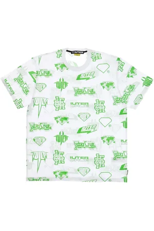 IUTER Top, Herre, Flerfarvet, XL, Hvid Allover Herre T-shirt Horns