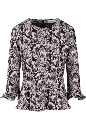 GIUSEPPE DI MORABITO Bluser & Skjorter, Dame, Sort, M, Uld, Sort Blomstret Top til Kvinder