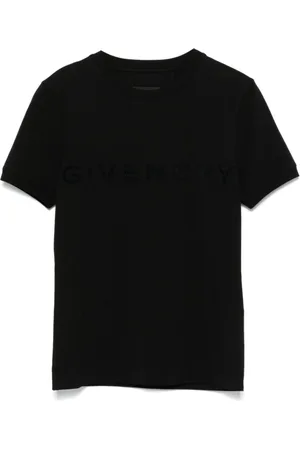 Givenchy Top, Dame, Sort, XS, Bomuld, Sort Flocked Logo Crew Neck T-shirt