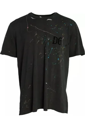 Dolce & Gabbana Top, Herre, Grå, 5XL, Bomuld, Logo Detalje Bomuld T-shirt