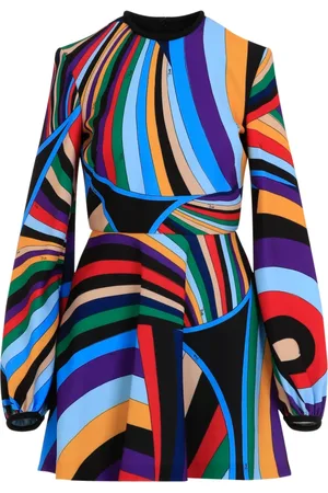 Emilio Pucci Kjole, Dame, Flerfarvet, XS, Uld, Viola Rosso Kjole