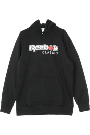 Reebok Sweathshirts & Hoodies, Herre, Sort, L, Klassisk International Herre Hoodie Rød Knap Hoodie Sort
