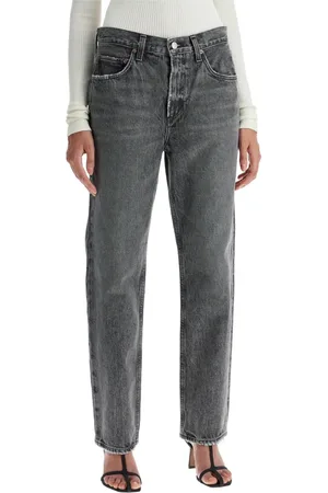 AGOLDE Jeans, Dame, Grå, W25, Bomuld, Vintage Valen Jeans med Distressed Detaljer