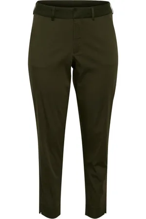 Kaffe Bukser, Dame, Grøn, 5XL, Uld, Chino Bukser Grape Leaf