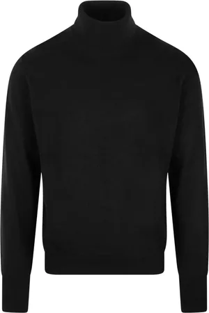 DRUMOHR Strik, Herre, Sort, XL, Cashmere, Kashmir Turtleneck Sweater Fw24