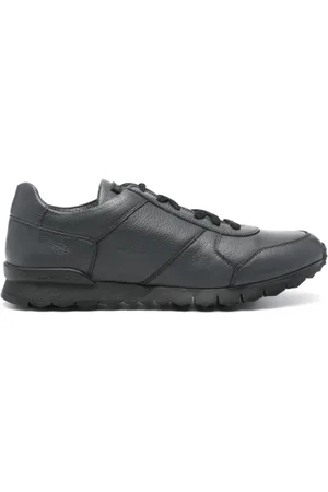 Kiton Sko, Herre, Blå, 43 EU, Læder, Midnight Læder Sneakers