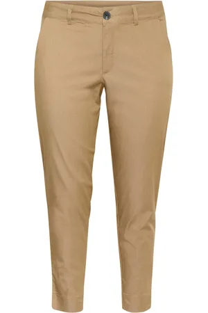Kaffe Bukser, Dame, , 3XL, Uld, Chino Bukser med Bred Talje