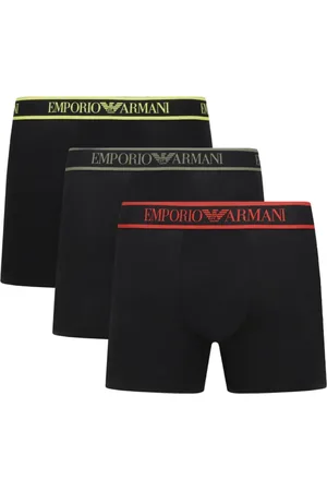 Emporio Armani Undertøj, Herre, Sort, M, Bomuld, Sort boxershorts sæt - Strækbar bomuld