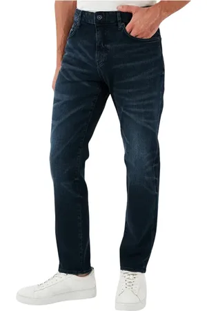 Armani Exchange Jeans, Herre, Blå, W38, Uld, Blå Stilfulde Bukser
