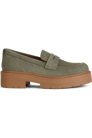 Geox Sko, Dame, Grøn, 37 EU, Suede, Grønne Loafers til Kvinder