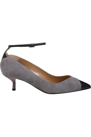 Aquazzura Sko, Dame, Grå, 37 1/2 EU, Læder, Paris Grey/Black Pinot Pump