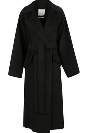 Sportmax Frakke, Dame, Sort, XS, Uld, Stilfuld Sort Frakke