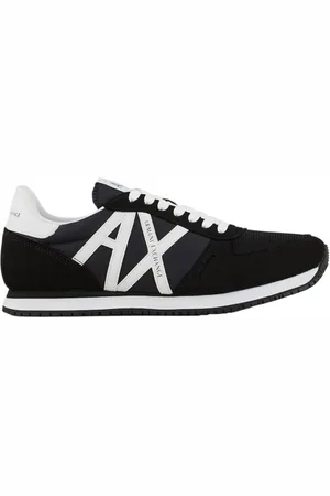 Armani Exchange Sko, Herre, Sort, 44 EU, Nylon, Sort og hvid løbesko Xux017 Xcc68 K489