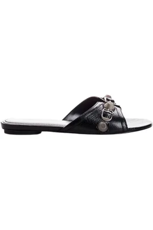 Balenciaga Sko, Dame, Sort, 36 EU, Læder, Sort Læder Nitter Mules