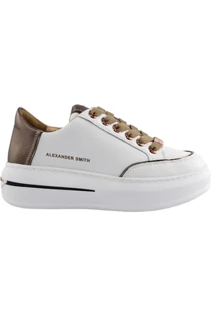Alexander Smith Sko, Dame, Hvid, 36 EU, Kobber Mørk Hvid Sneakers