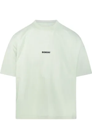 BONSAI Top, Herre, Grøn, M, Bomuld, Grøn Logo Oversize Fit T-Shirt