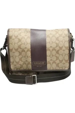 Coach Pre-owned, unisex, Brun, ONE SIZE, Uld, Pre-owned Canvas skuldertasker