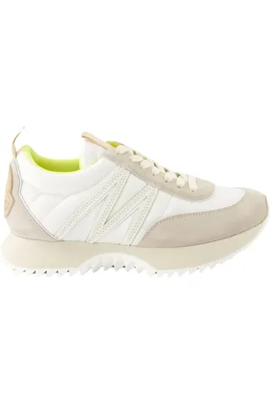 Moncler Sko, Dame, Hvid, 35 EU, Uld, Stilfulde sneakers til hverdagsbrug