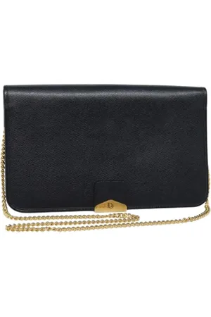 Dior Pre-owned, Dame, Sort, ONE SIZE, Uld, Pre-owned Laeder dior-tasker