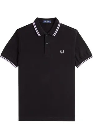 Fred Perry Top, Herre, Sort, 2XL, Bomuld, Slim Fit Twin Tipped Polo