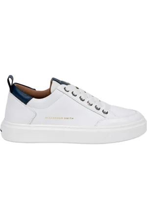 Alexander Smith Sko, Herre, Hvid, 45 EU, Hvide og Blå Bond Sneakers