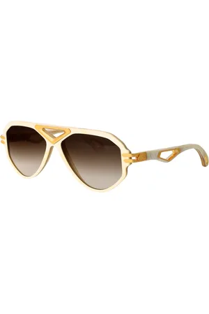 Maybach Tilbehør, Dame, Gul, 58 MM, Uld, Stilfulde solbriller The Jack I