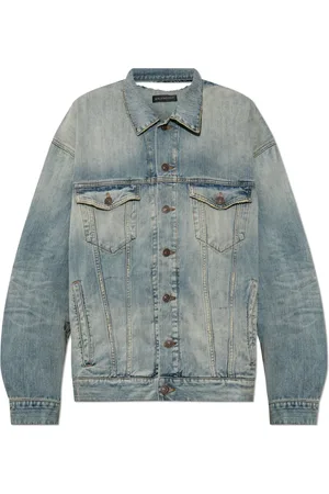 Balenciaga Jakke, Dame, Blå, L, Denim, Denim jakke
