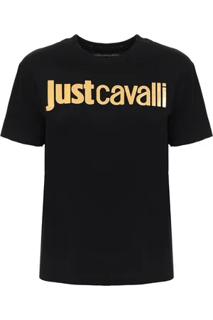 Roberto Cavalli Top, Dame, Sort, M, Uld, Stilfulde T-shirts og Polos