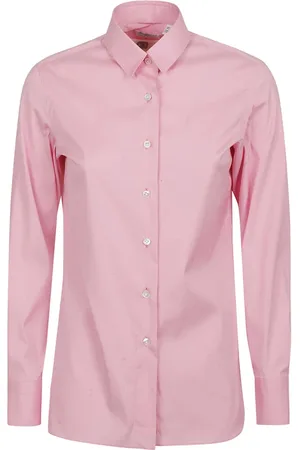 Finamore Bluser & Skjorter, Dame, Lyserød, 2XL, Bomuld, Bomuldsskjorte Made in Italy