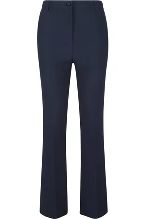 HEBE STUDIO Bukser, Dame, Blå, M, Polyester, Blå Polyesterbukser Lavet i Italien
