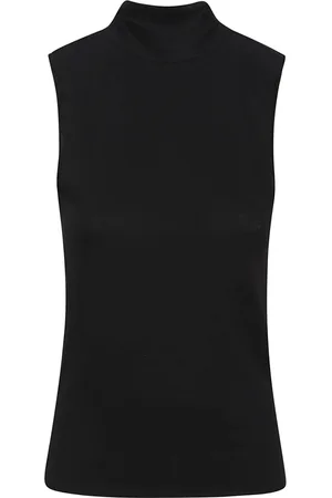 Majestic Top, Dame, Sort, M, Bomuld, Sort Bomuld Cashmere Top Portugal