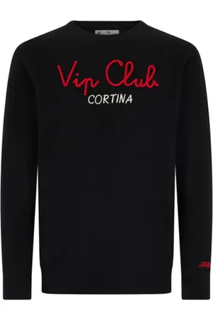 MC2 SAINT BARTH Strik, Herre, Blå, M, Uld, Luksuriøs uld rund hals sweater