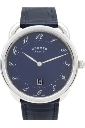Hermès Pre-owned, Herre, Blå, ONE SIZE, Pre-owned Rustfrit stal watches