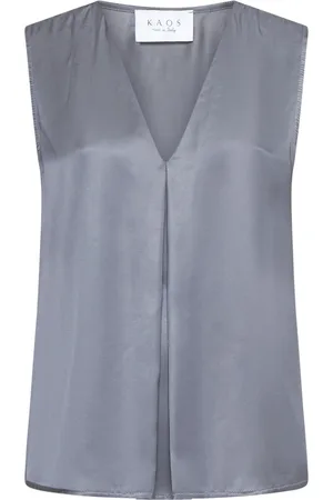 Kaos Top, Dame, Grå, L, Uld, Grå Top Kollektion