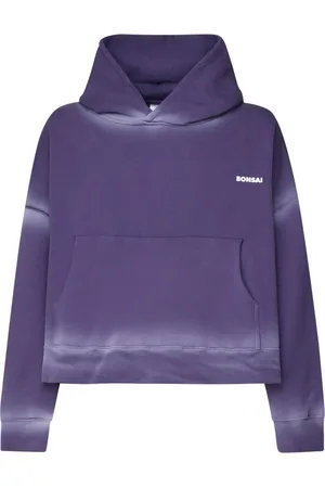 BONSAI Sweathshirts & Hoodies, Herre, Lilla, L, Bomuld, Gradient hættetrøje i falmet lilla