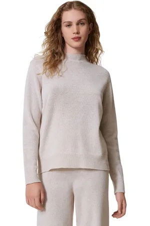 Twin-Set Strik, Dame, , XS, Uld, Lurex Sweater med Cross-Back Design