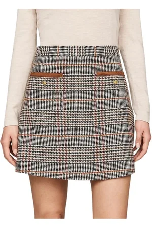 Tommy Hilfiger Nederdel, Dame, Flerfarvet, S, Tweed, Retro Check Tweed A-Line Nederdel