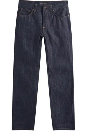 Nudie Jeans Jeans, Herre, Blå, W32 L32, Denim, Gritty Jackson Dry Old Denim Jeans