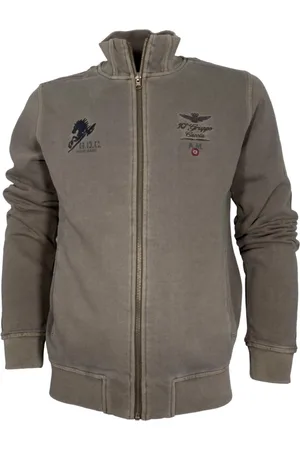 Aeronautica Militare Sweathshirts & Hoodies, Herre, Grøn, 4XL, Bomuld, Militær luftfart bomulds sweatshirt med broderi i grøn
