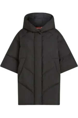 Creenstone Jakke, Dame, Sort, S/M, Uld, Duncape med hætte og lynlås