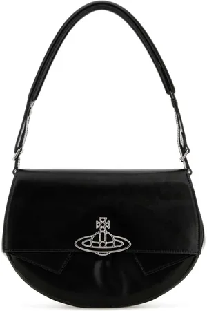 Vivienne Westwood Taske, Dame, Sort, ONE SIZE, Uld, Sadie Skuldertaske i Sort Læder