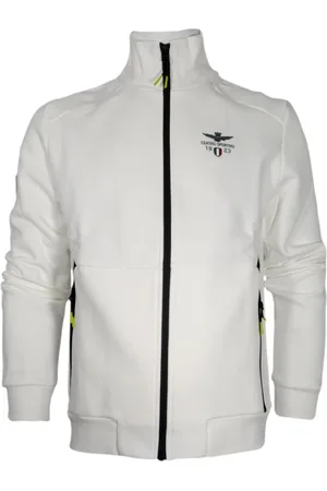 Aeronautica Militare Sweathshirts & Hoodies, Herre, Hvid, M, Bomuld, Sporty Bomuldssweatshirt Fe1944 Hvid