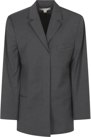 REMAIN Birger Christensen Jakke, Dame, Grå, XS, Uld, Oversize Blazer Jakke