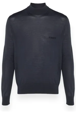 Marni Strik, Herre, Blå, L, Uld, Turtleneck Sweater