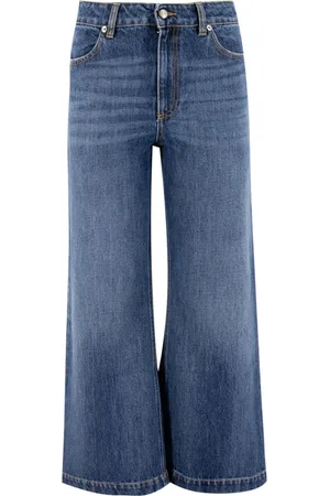 ANTONELLI Jeans, Dame, Blå, S, Bomuld, Bred Ben Original Design Jeans