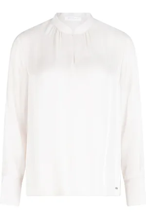 Betty & Co Bluser & Skjorter, Dame, Hvid, XL, Bluse med rynkning