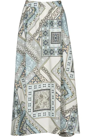 Etro Nederdel, Dame, Grå, 2XS, Bomuld, Boheme Patchwork Nederdel